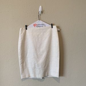 Cream Ann Taylor Pencil Skirt (Sz 4)